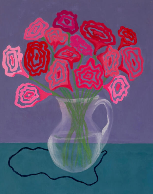 Flores Fucsia - 40x30 cms